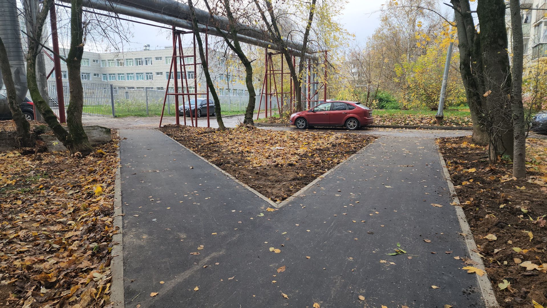 Асфальтирование , Укладка асфальта , Лобня , Тротуары , Пешеходная сеть,