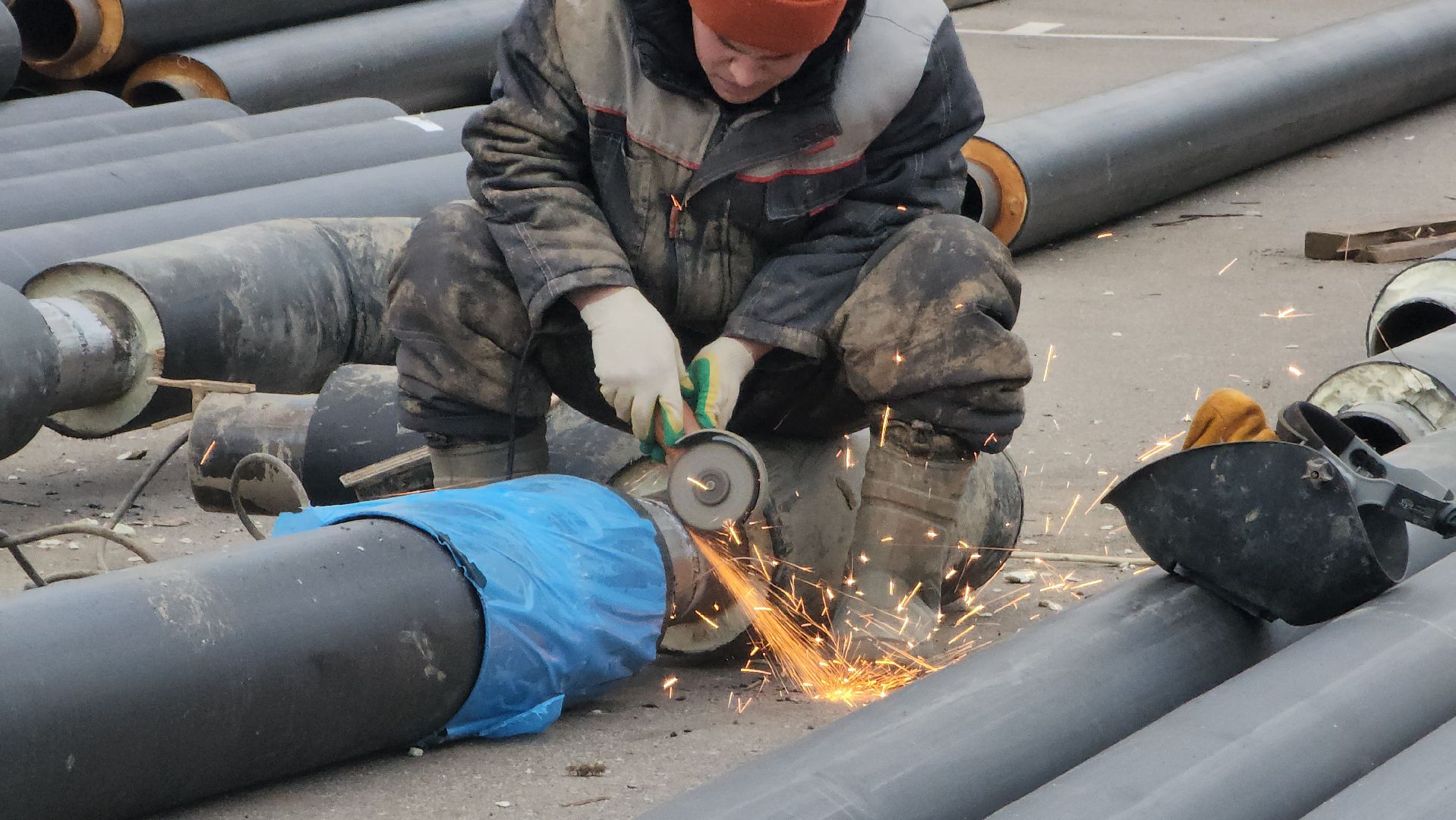 Спорт , Стадион Москвич, Лобня, Подогрев футбольного поля ,