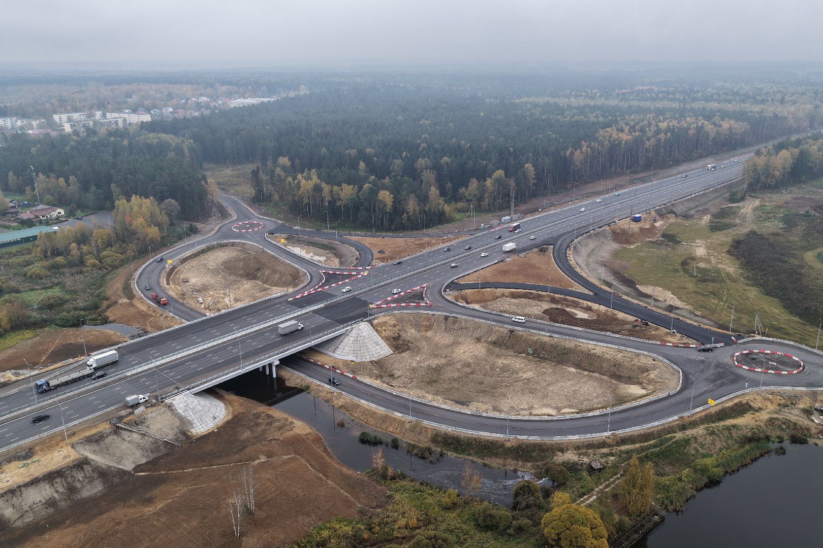 видео с коптера, м-8 холмогоры,