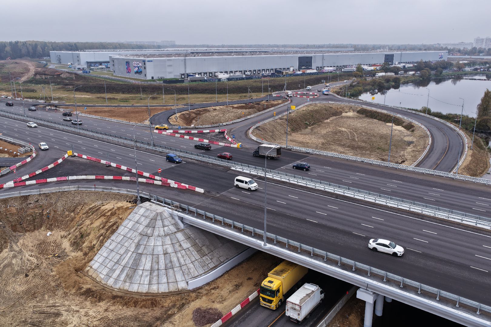 видео с коптера, м-8 холмогоры,