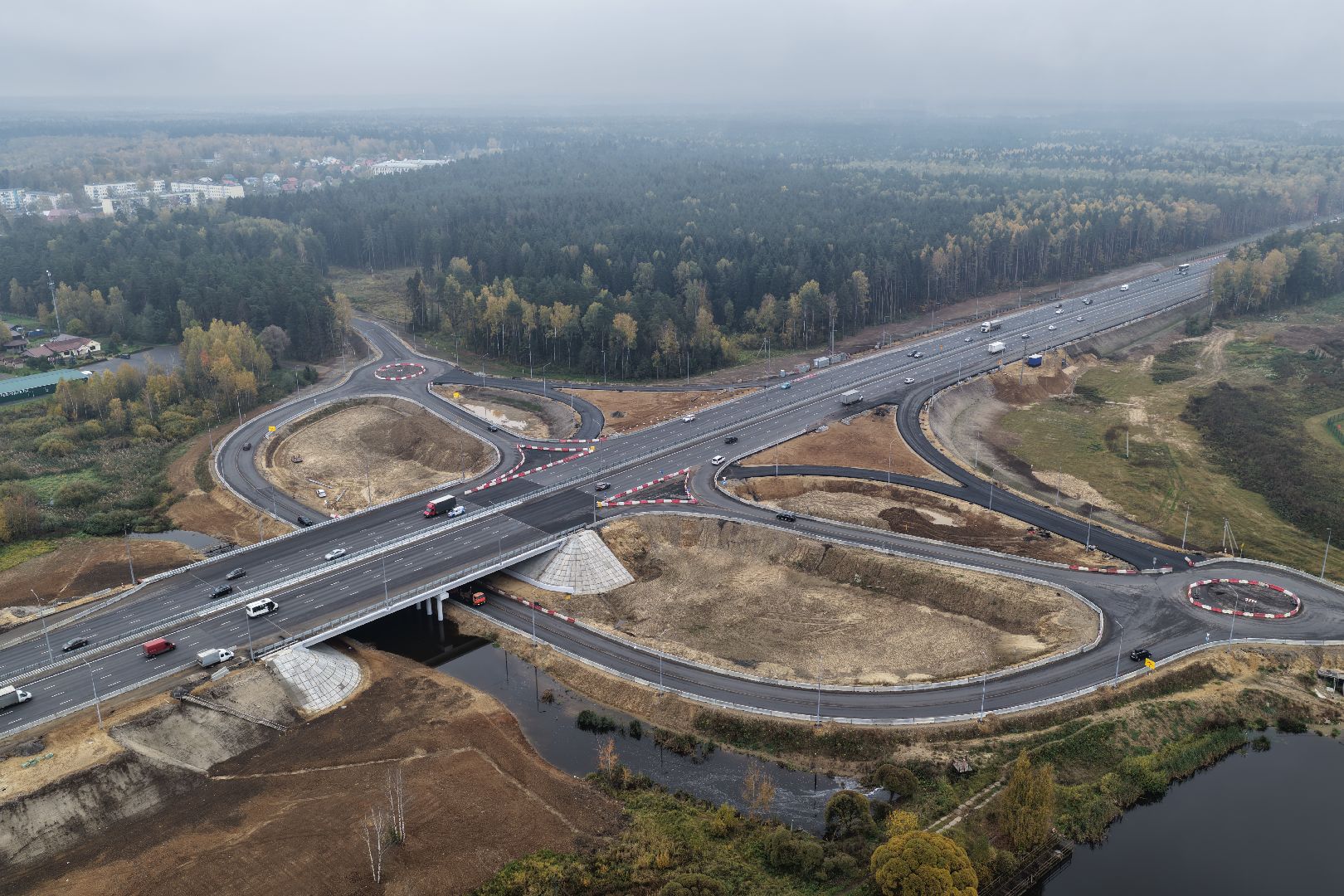 видео с коптера, м-8 холмогоры,