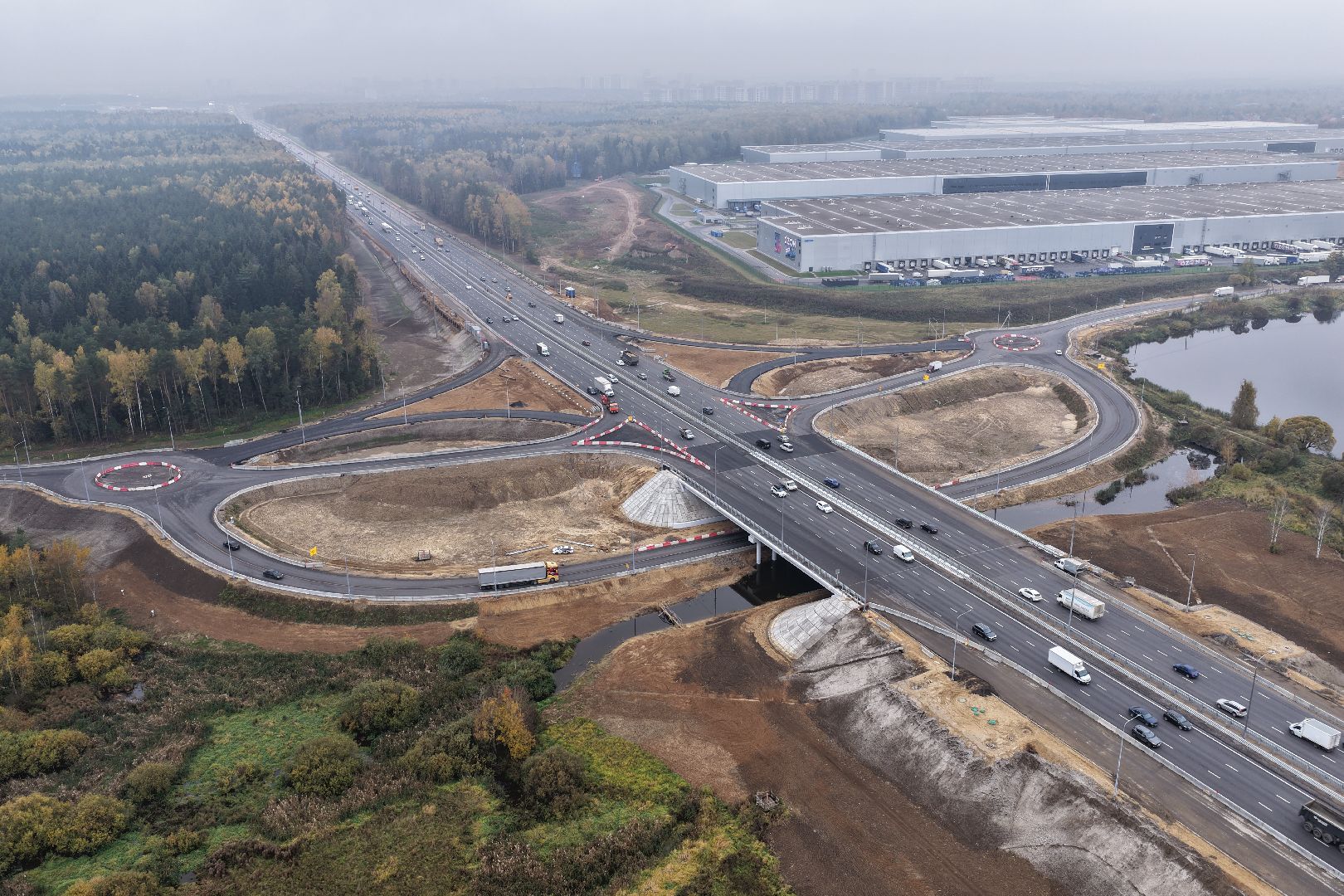 видео с коптера, м-8 холмогоры,