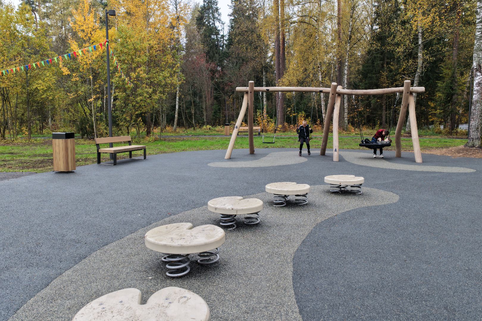 видео с коптера, банный лес,  благоустройство 2025,