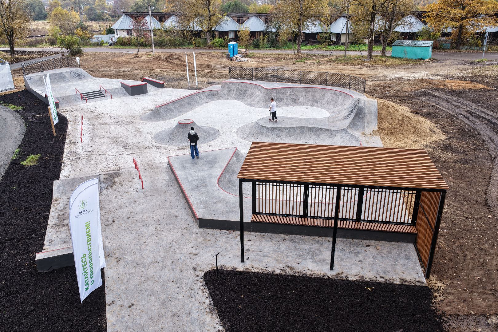 видео с коптера, банный лес,  благоустройство 2025,