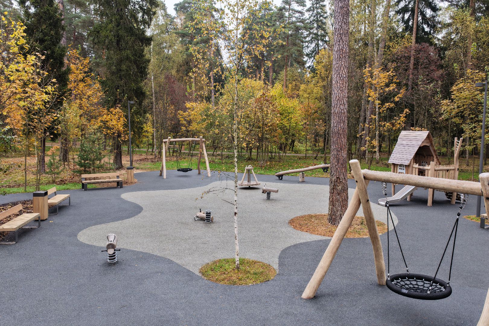 видео с коптера, банный лес,  благоустройство 2025,