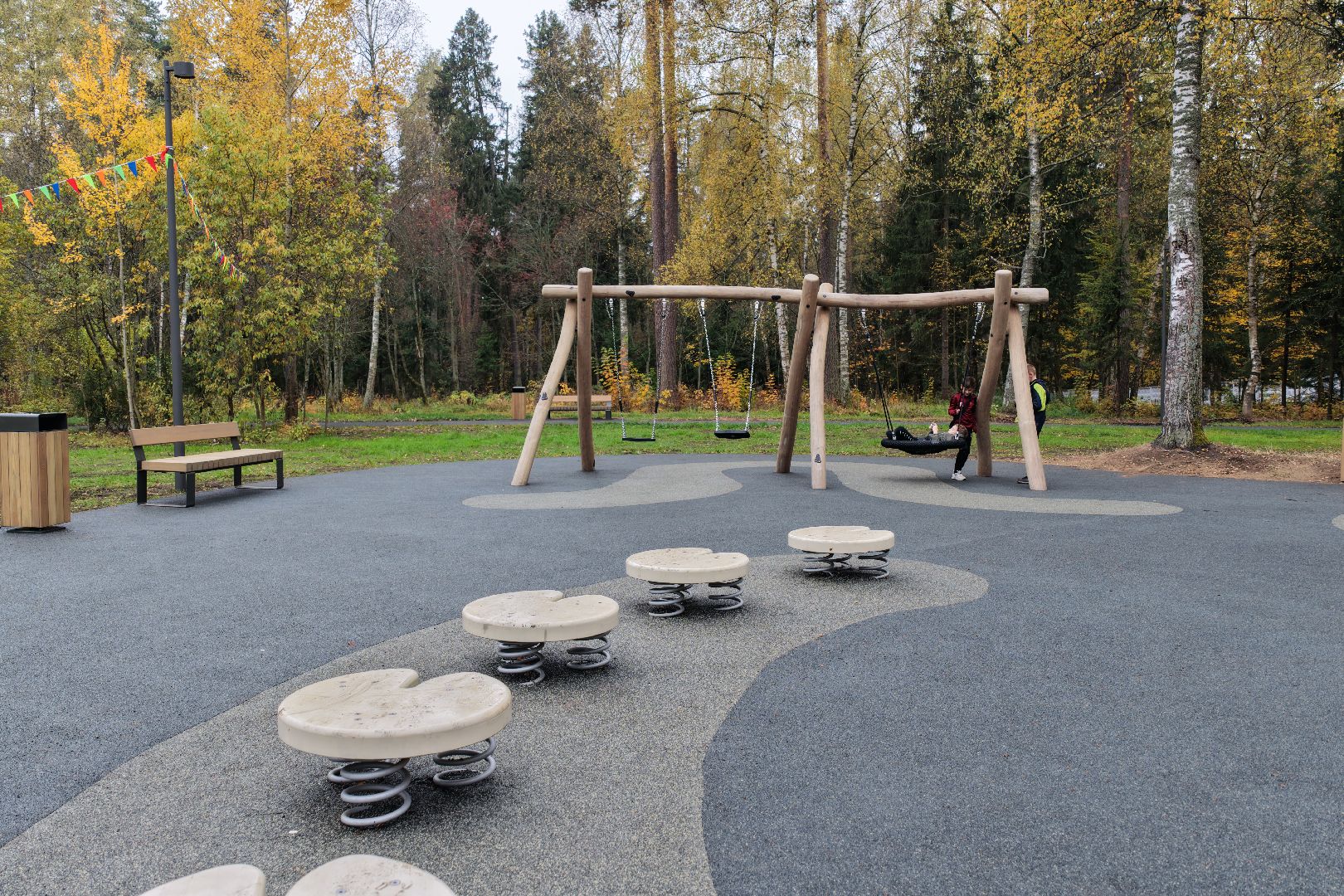 видео с коптера, банный лес,  благоустройство 2025,