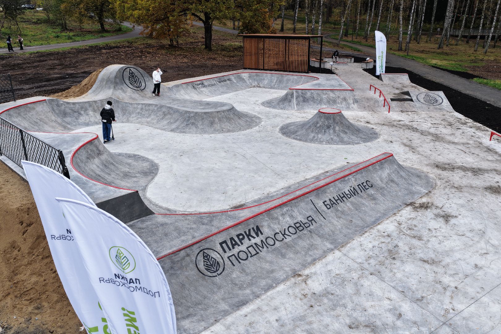 видео с коптера, банный лес,  благоустройство 2025,