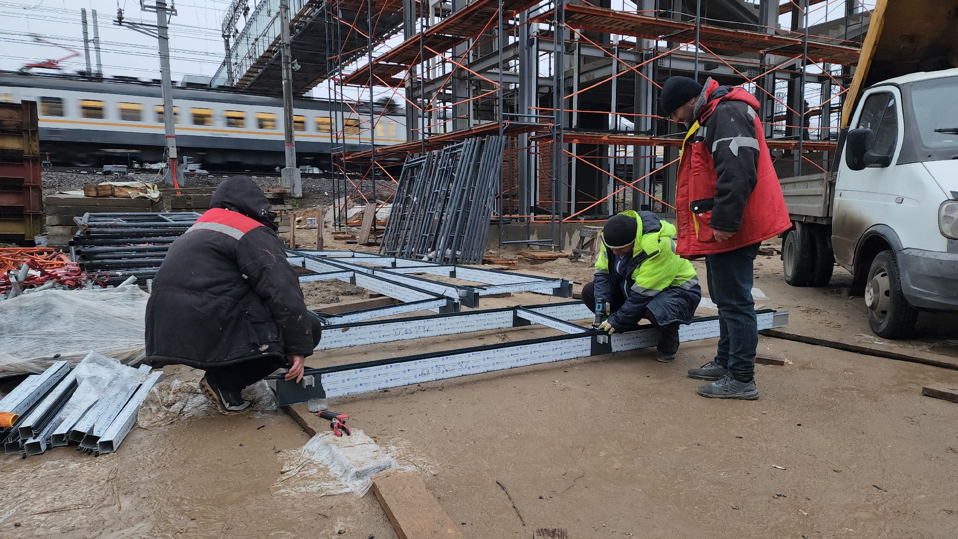 надземный переход, Переход над жд, Лобня,