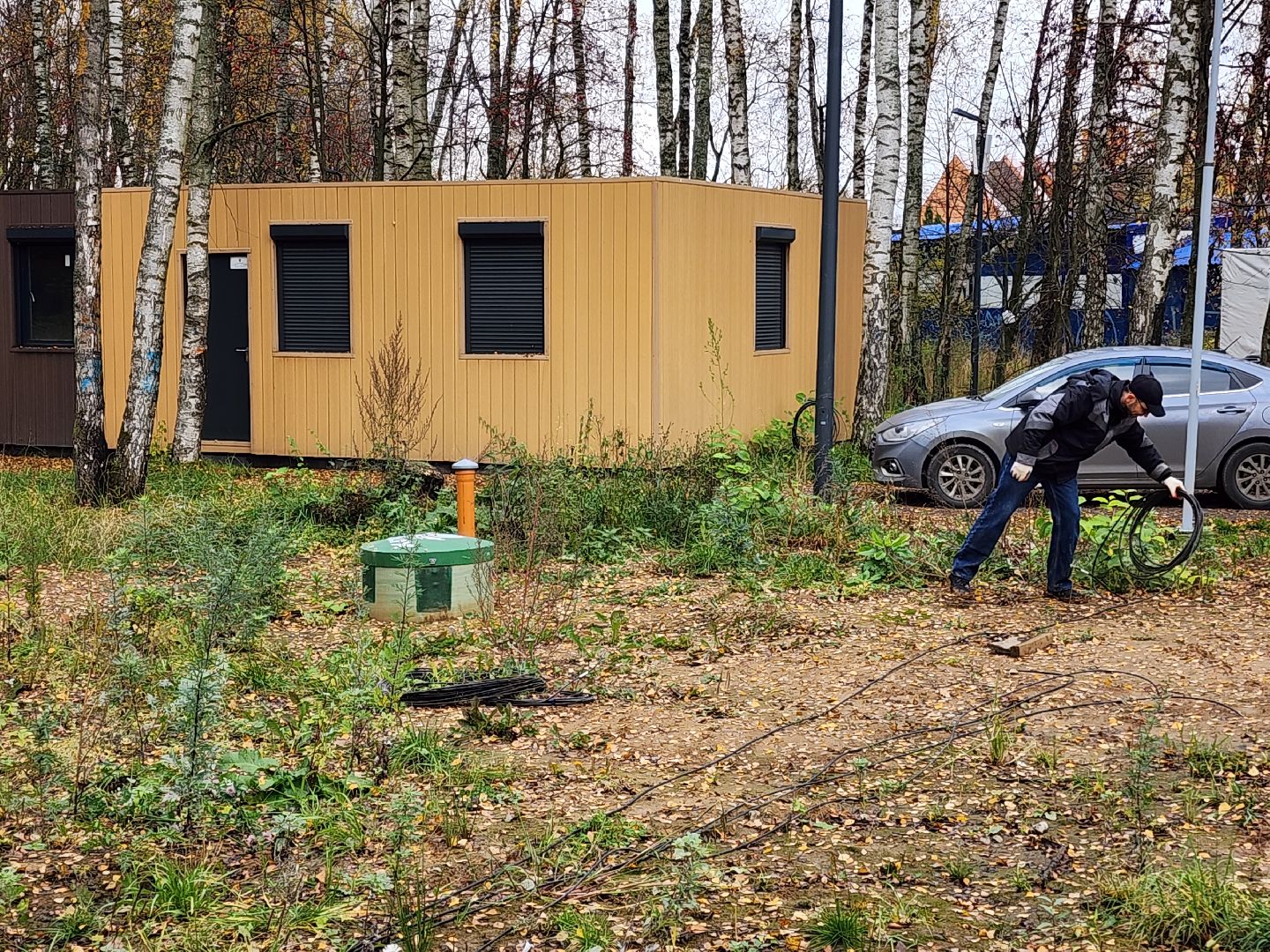 чехов,микрорайон губернский, улица уездная, лесопарк, строительство, благоустройство, установка видеокамер, монтаж камер видеонаблюдения, система безопасный регион, столбы освещения, фонари, универсальный павильон, серверная,госпрограмма московской области, формирование комфортной городской среды,