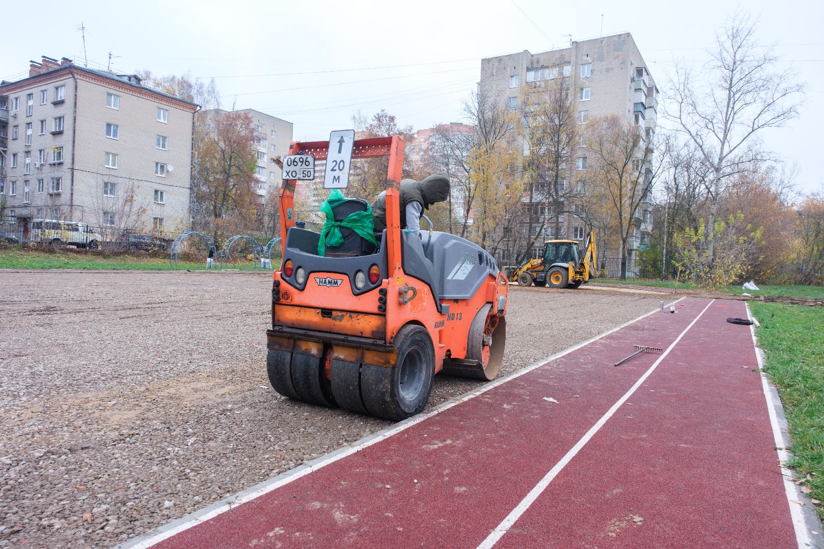 строительство, футбольное поле, лыткарино,