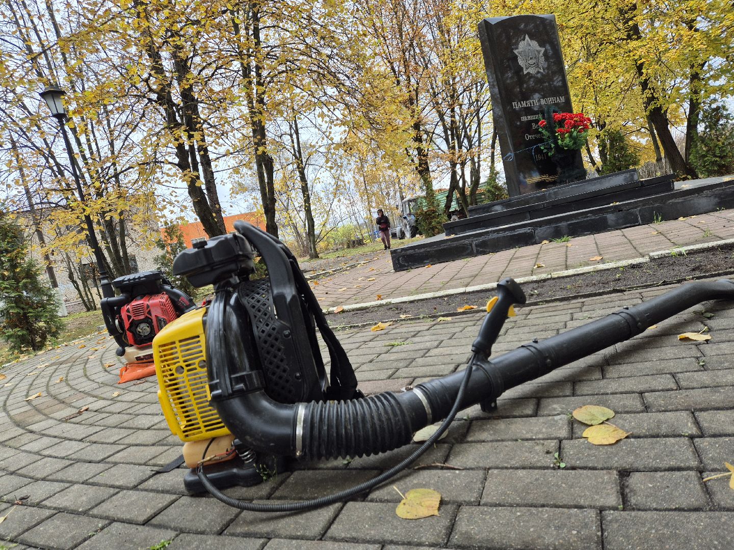 сезон уборки листвы, орехово-зуевский округ,