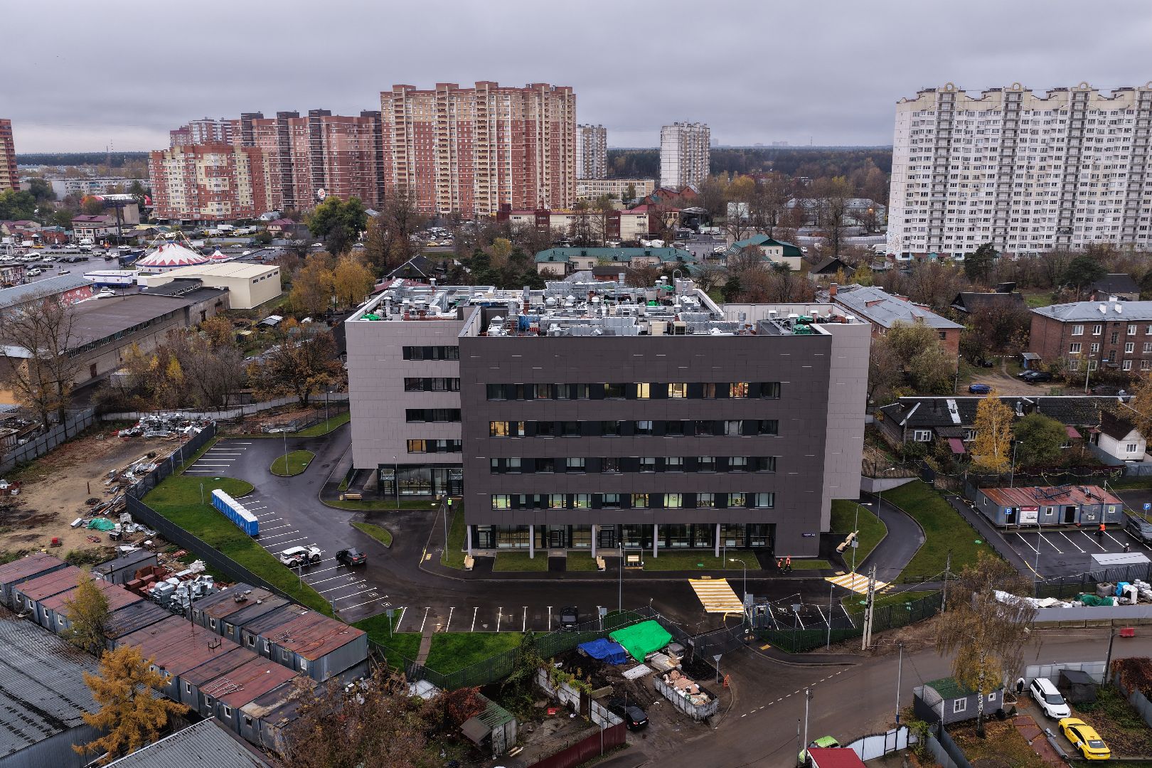 видео с коптера,поликлиника в люберцах, медицина в люберцах,