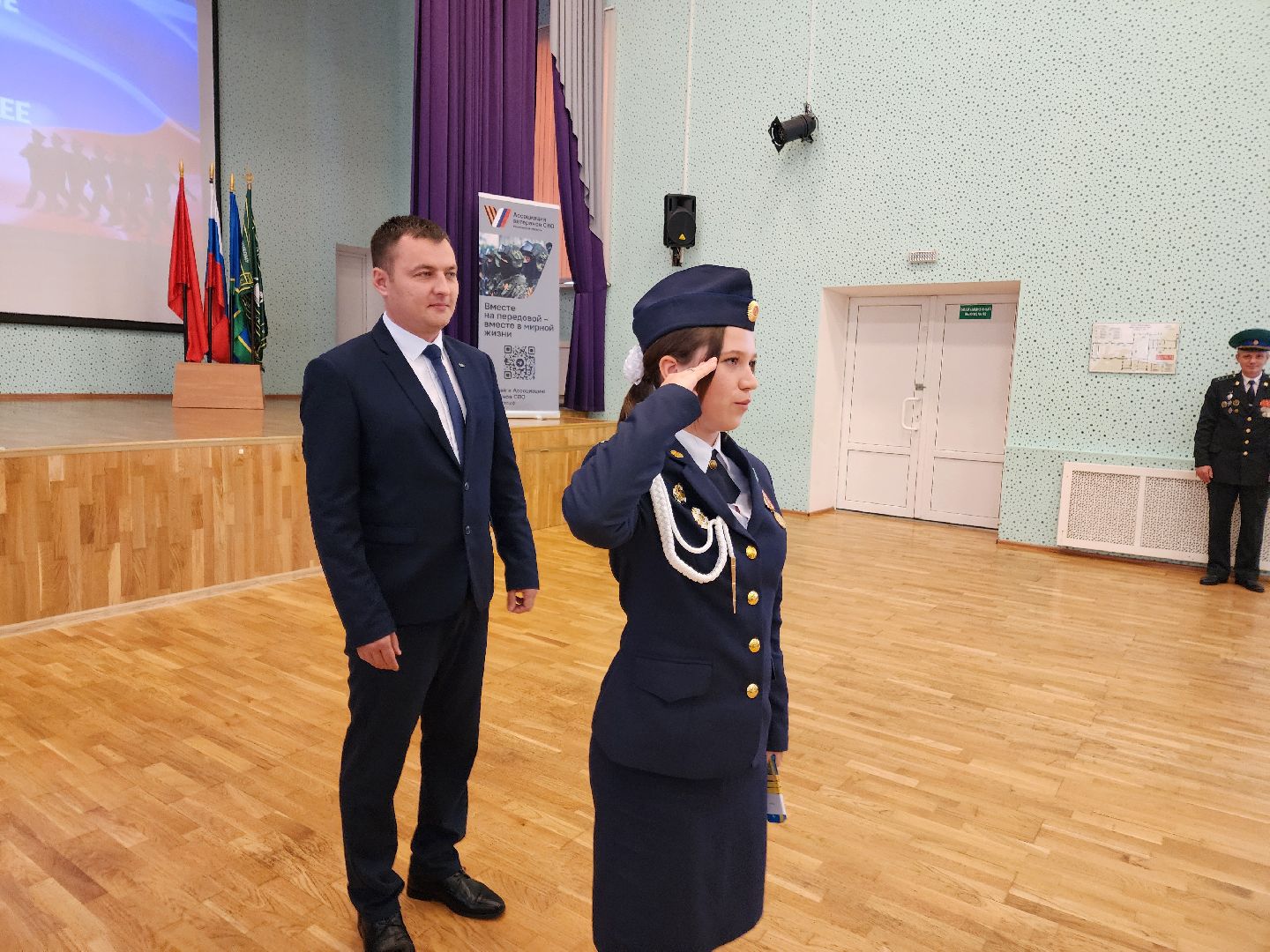 чехов, поселок любучаны , средняя школа, предкадетский класс, посвящение в предкадеты, клятва, награждение, артем чурилов, программа герои подмосковья,