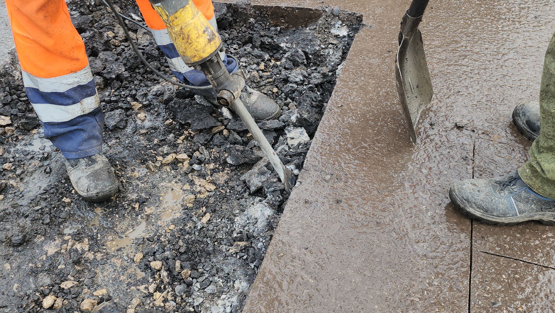 серпухов, подмосковье, ремонт дороги,