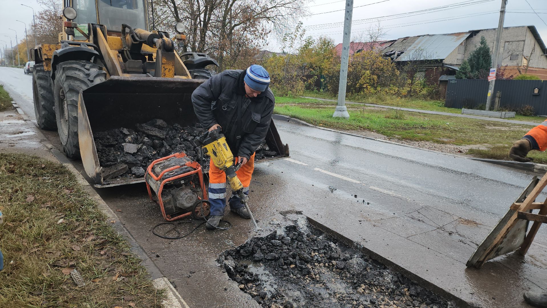 серпухов, подмосковье, ремонт дороги,