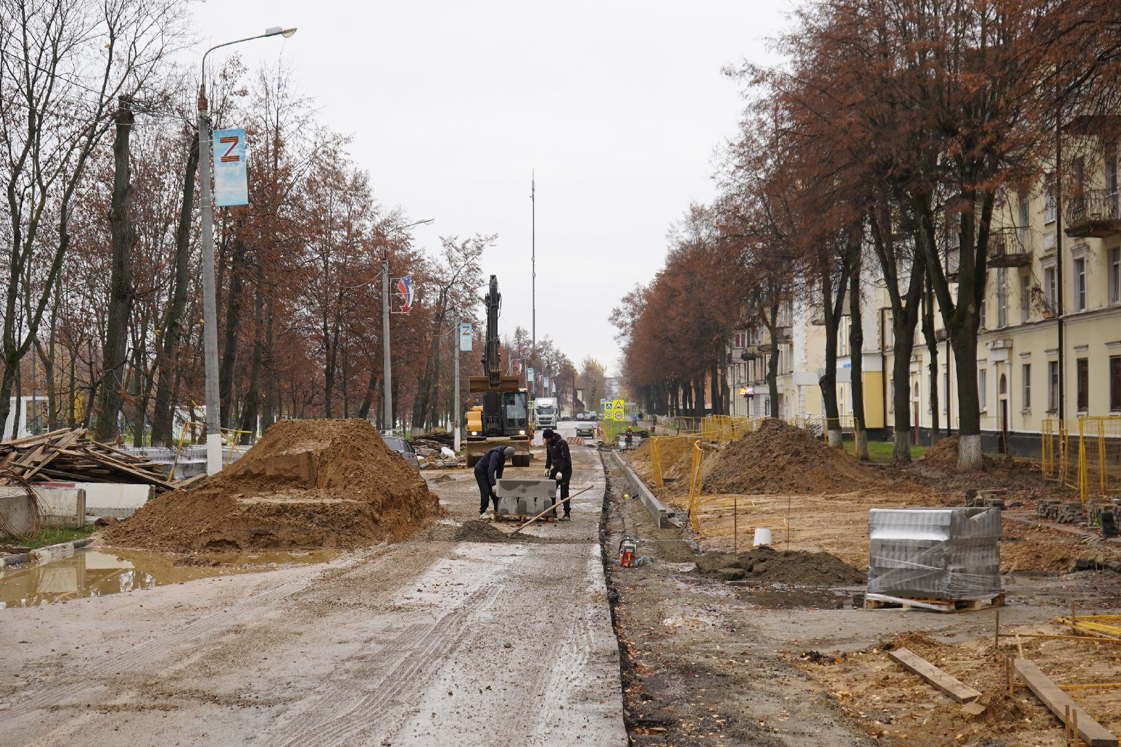 ступино, ремонт теплотрассы, улица горького,