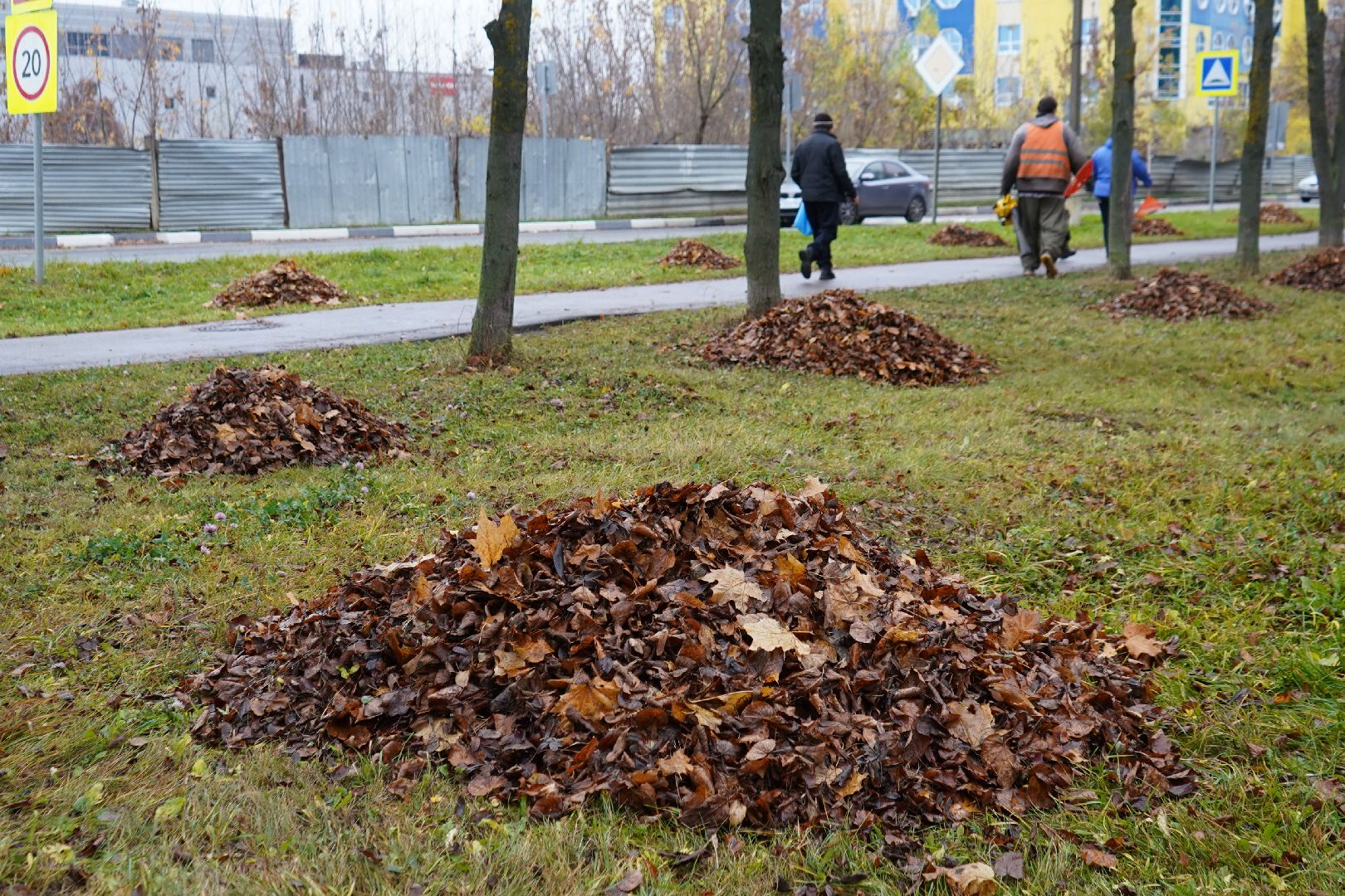 дворники, уборка листвы, ступино,