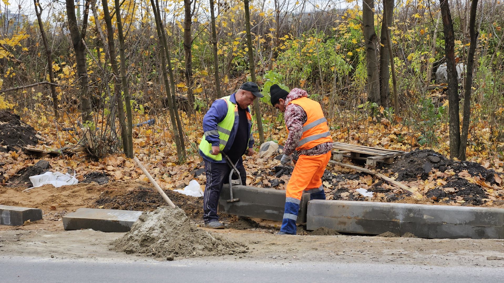 долгопрудный, новые водники, автобусная остановка, строительство, благоустройство,