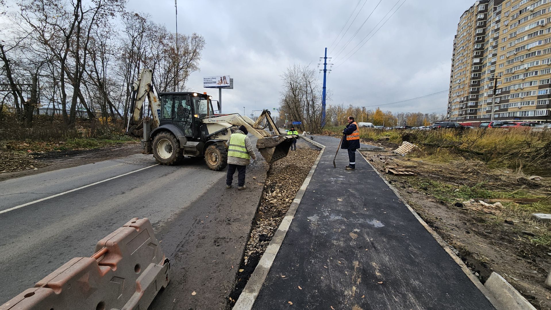 долгопрудный, новые водники, автобусная остановка, строительство, благоустройство,