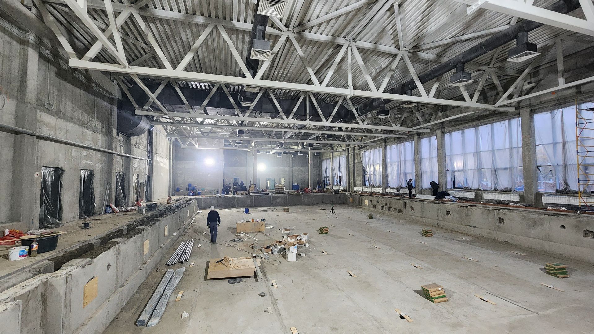 Строительство бассейна , Лобня, фок в лобне, Фок с бассейном , Благоустройство ,