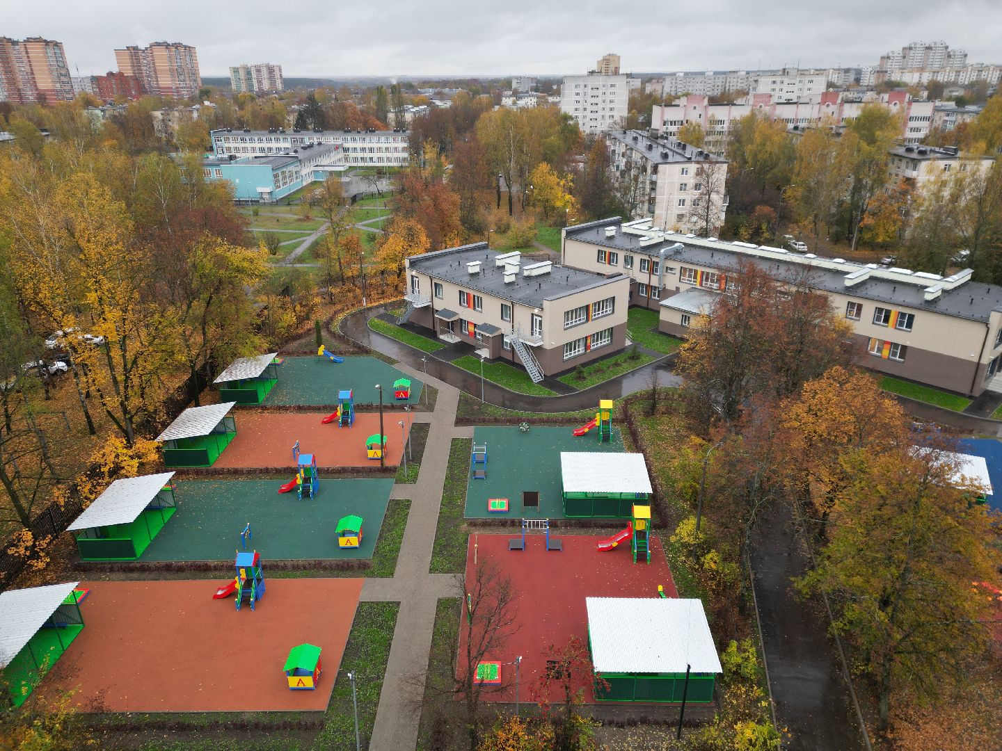 видео с коптера, детский сад ивушка,