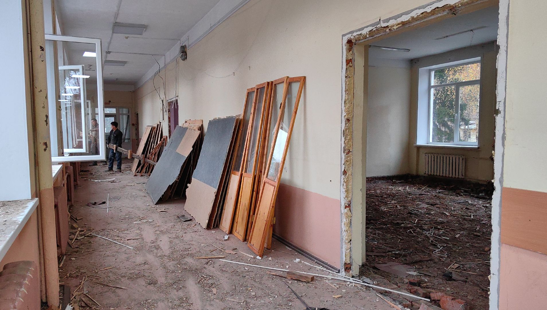 демонтаж, здание, школа, капремонт,