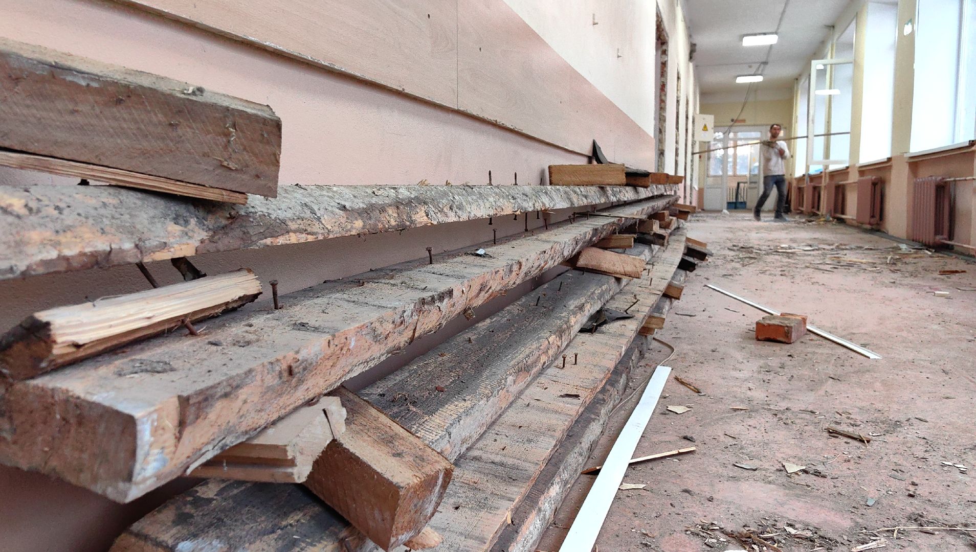 демонтаж, здание, школа, капремонт,