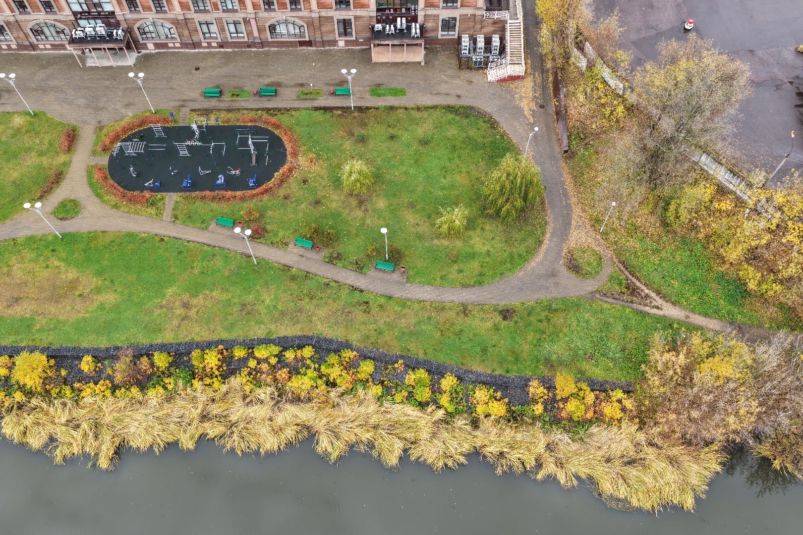 видео с коптера, набережная юности щелково, благоустройство щелково,