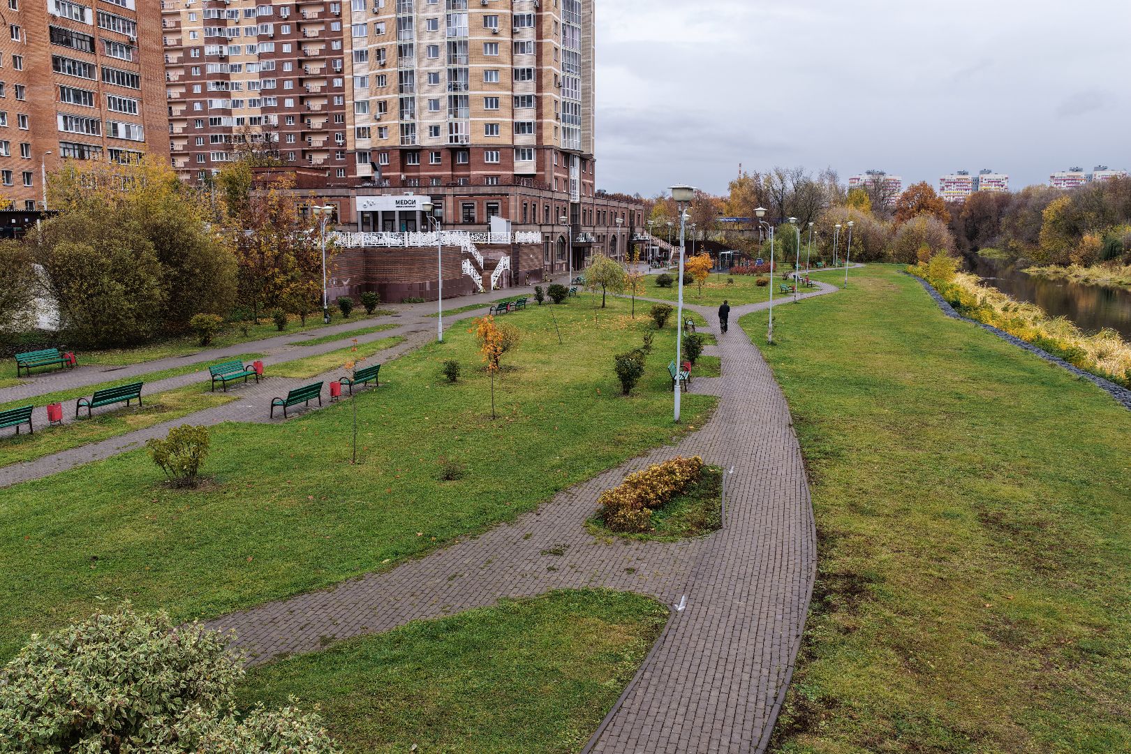 видео с коптера, набережная юности щелково, благоустройство щелково,