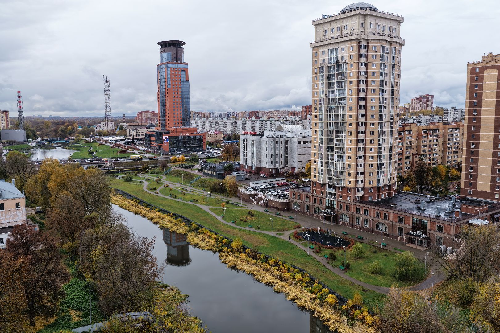 видео с коптера, набережная юности щелково, благоустройство щелково,
