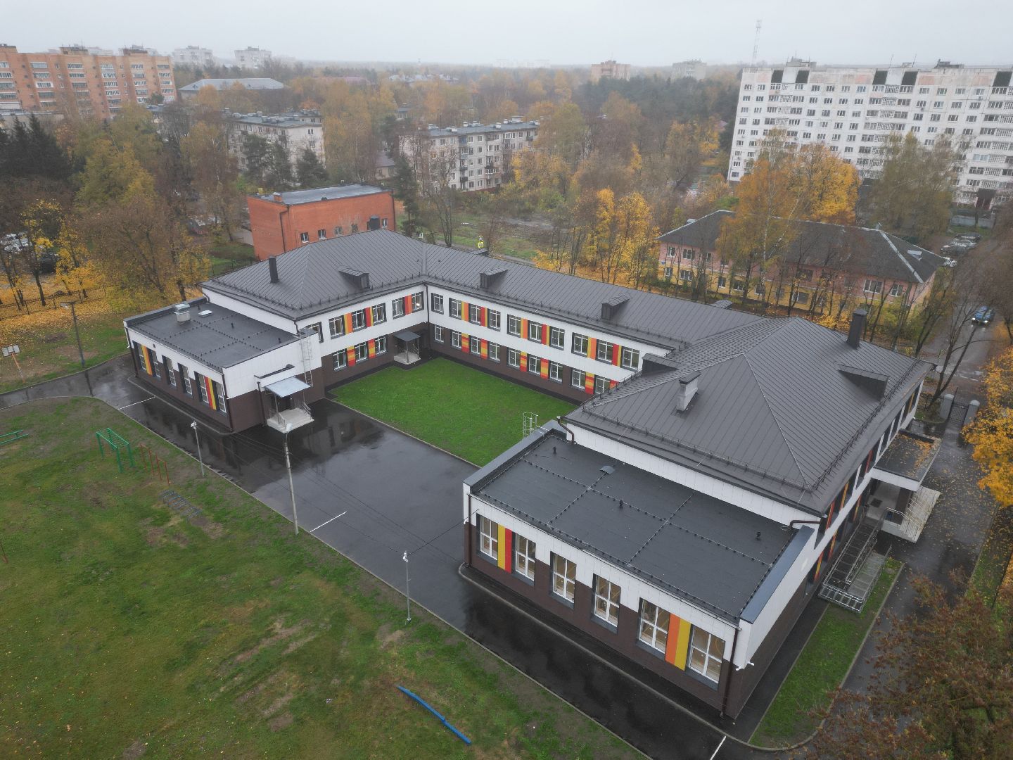 видео с коптера, ремонт школы 24 щелково,