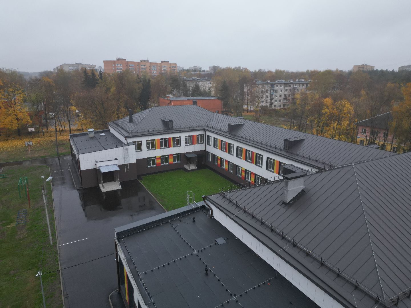 видео с коптера, ремонт школы 24 щелково,