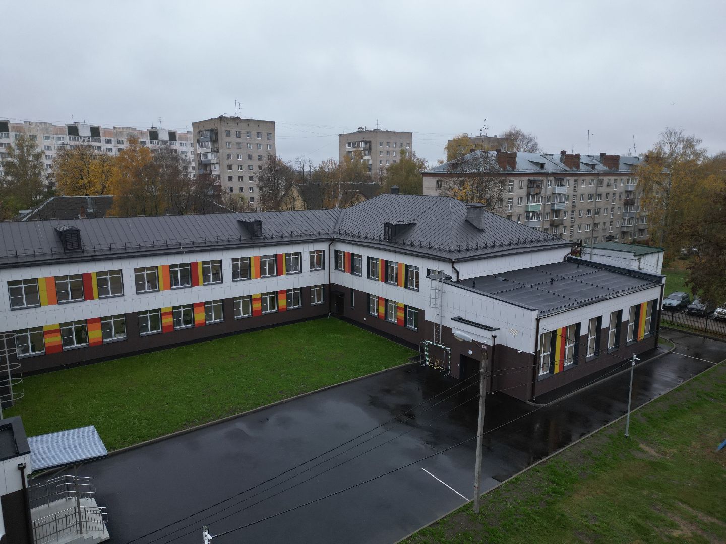 видео с коптера, ремонт школы 24 щелково,