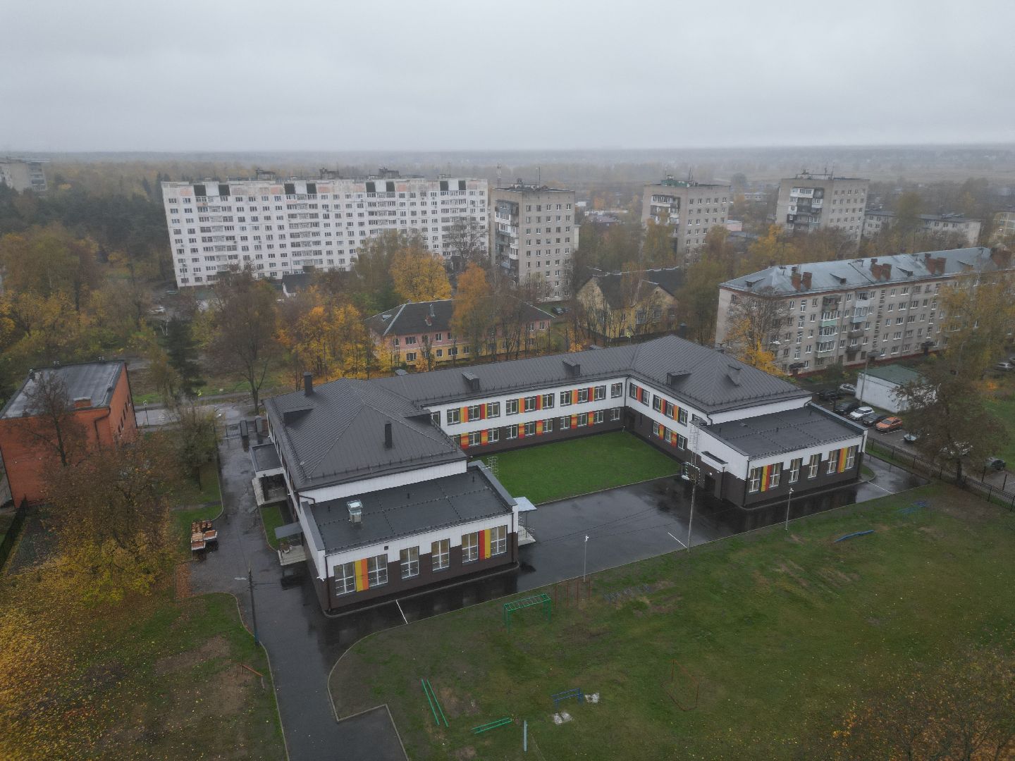 видео с коптера, ремонт школы 24 щелково,