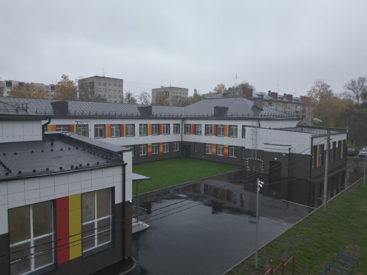 видео с коптера, ремонт школы 24 щелково,