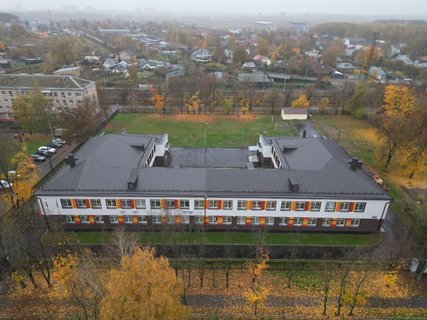 видео с коптера, ремонт школы 24 щелково,