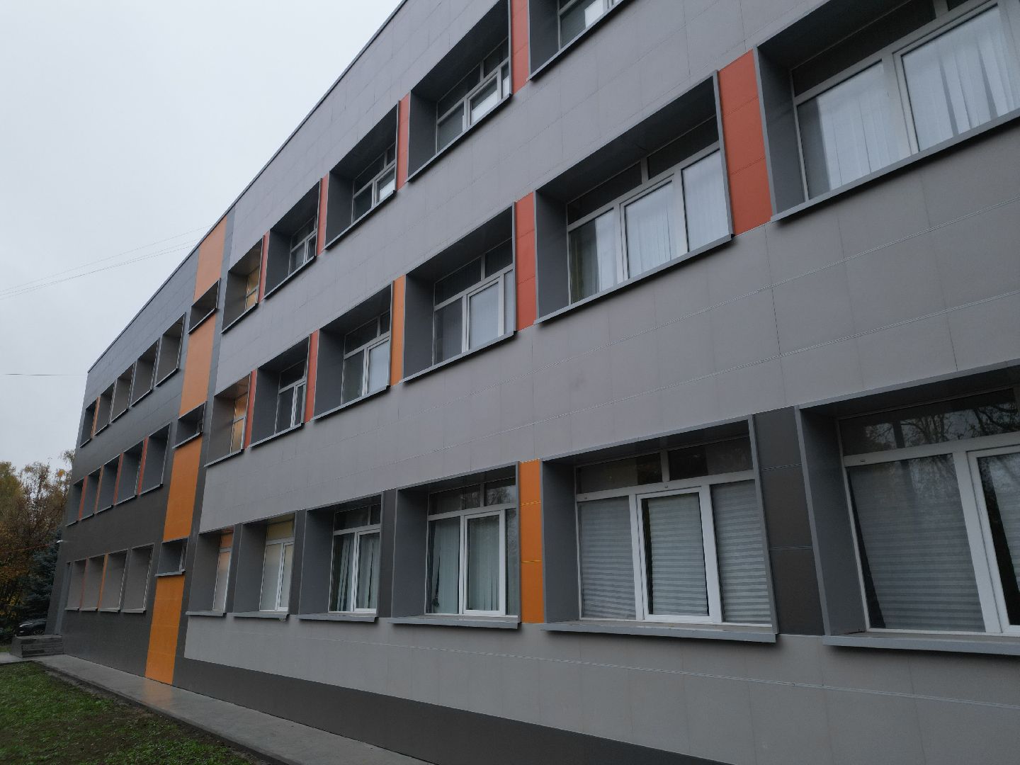 видео с коптера, школа им дагаева, ремонт школы лосино-петровский,