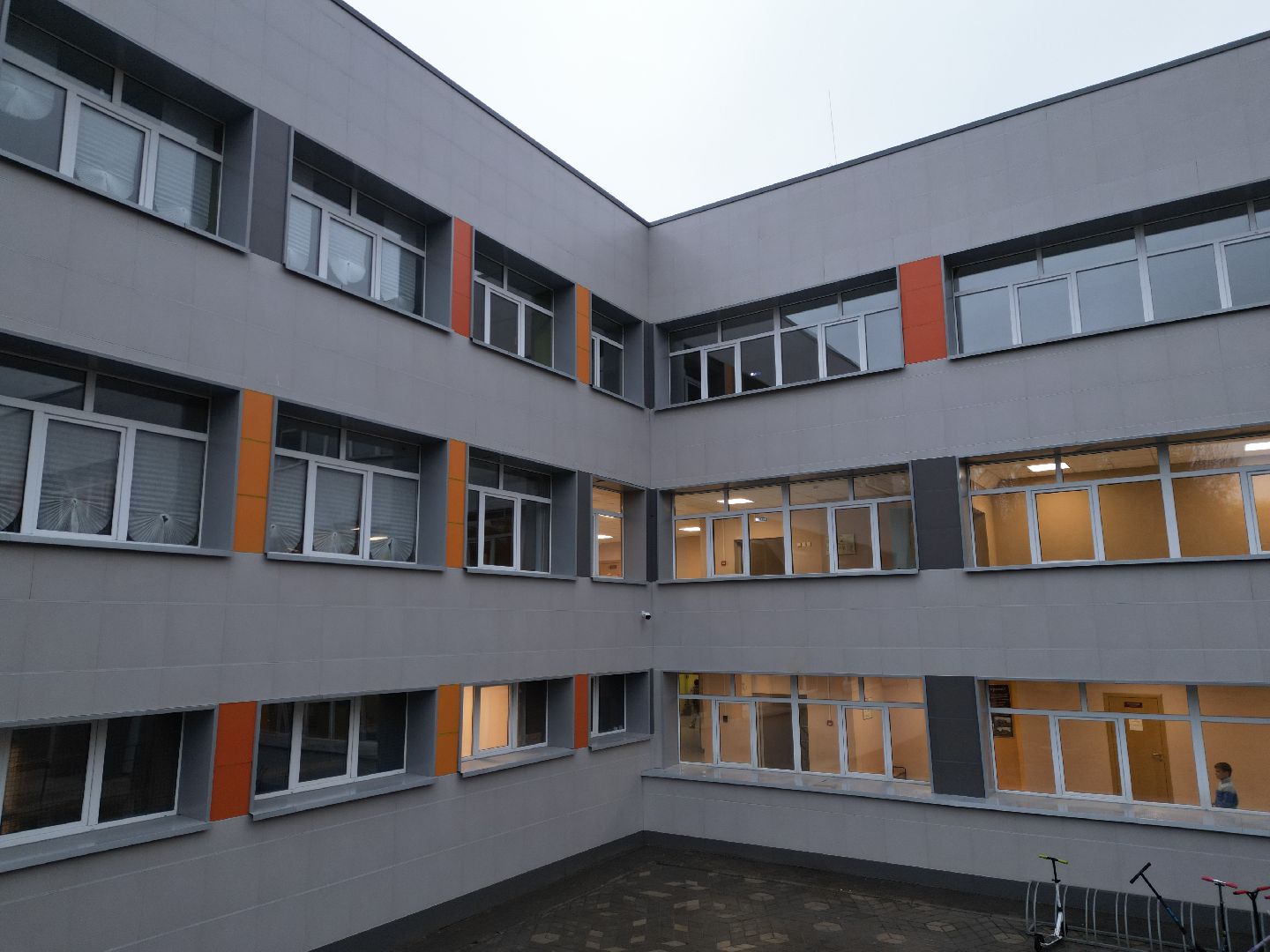 видео с коптера, школа им дагаева, ремонт школы лосино-петровский,