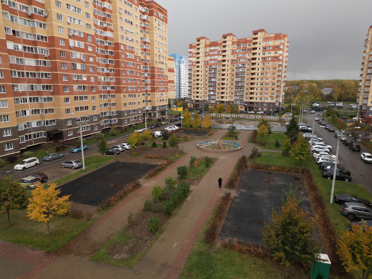 видео с коптера, сквер в лосино-петровском, благоустройство 2025,