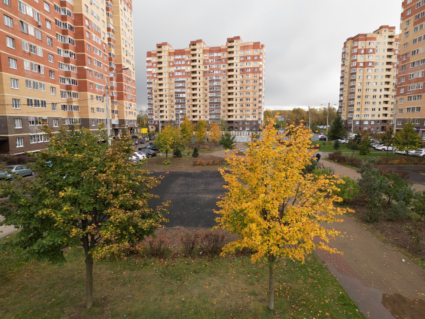 видео с коптера, сквер в лосино-петровском, благоустройство 2025,