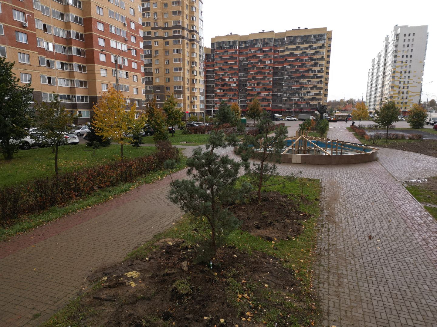 видео с коптера, сквер в лосино-петровском, благоустройство 2025,