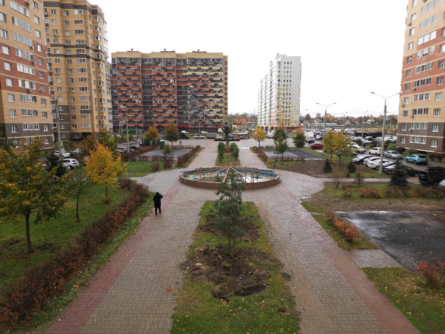 видео с коптера, сквер в лосино-петровском, благоустройство 2025,