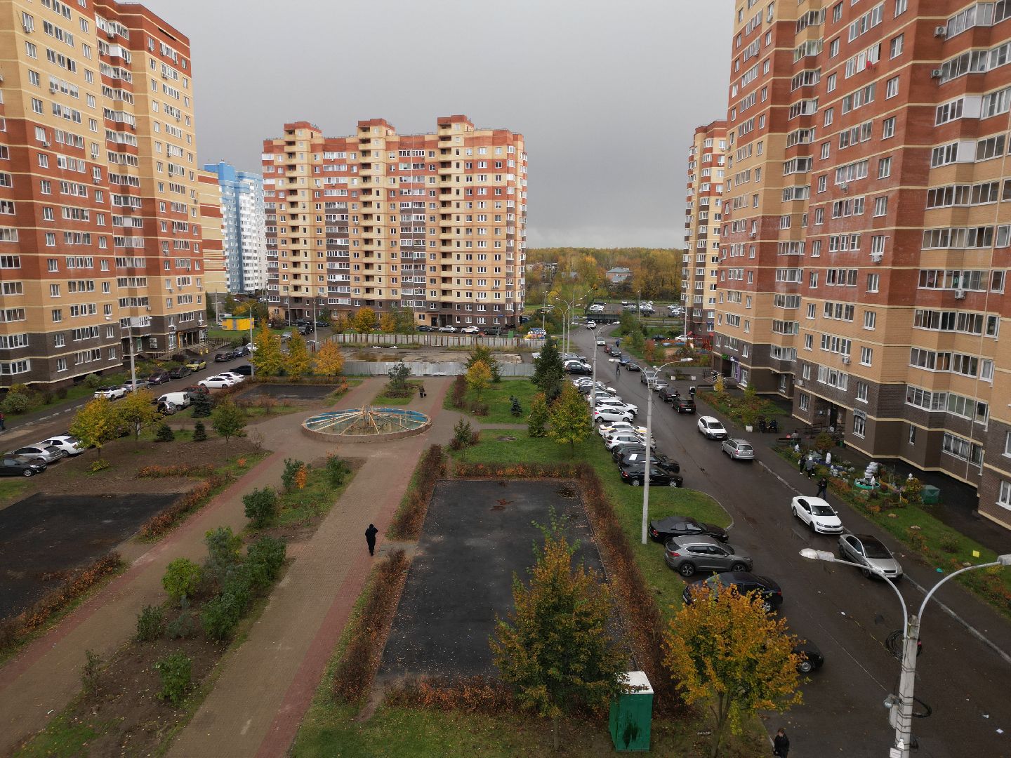 видео с коптера, сквер в лосино-петровском, благоустройство 2025,