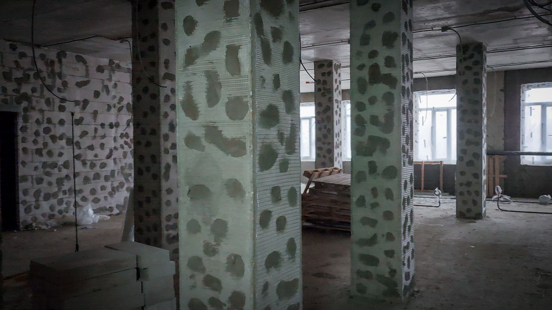 бронницы, пристройка к лицею бронницы, черновая отделка помещений , новый корус лицея в бронницах,