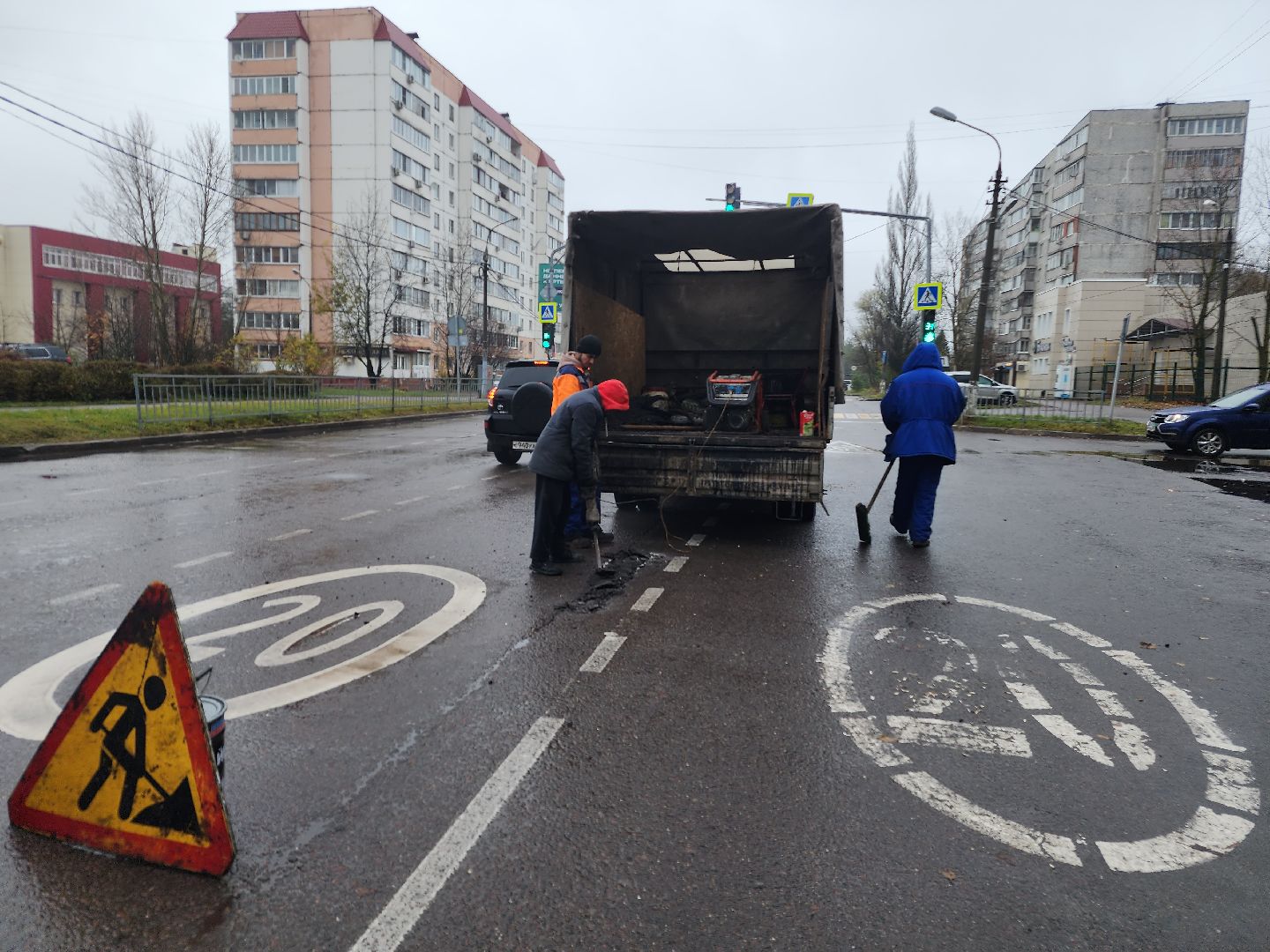 фрязино, ремонт дорог, ямочный ремонт, горячий асфальт,