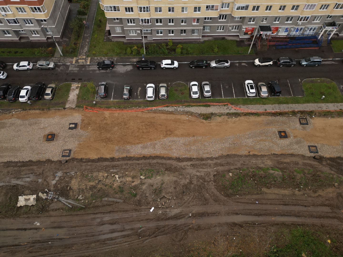 видео с коптера, новая дорога в лосино-петровском, дороги подмосковья,