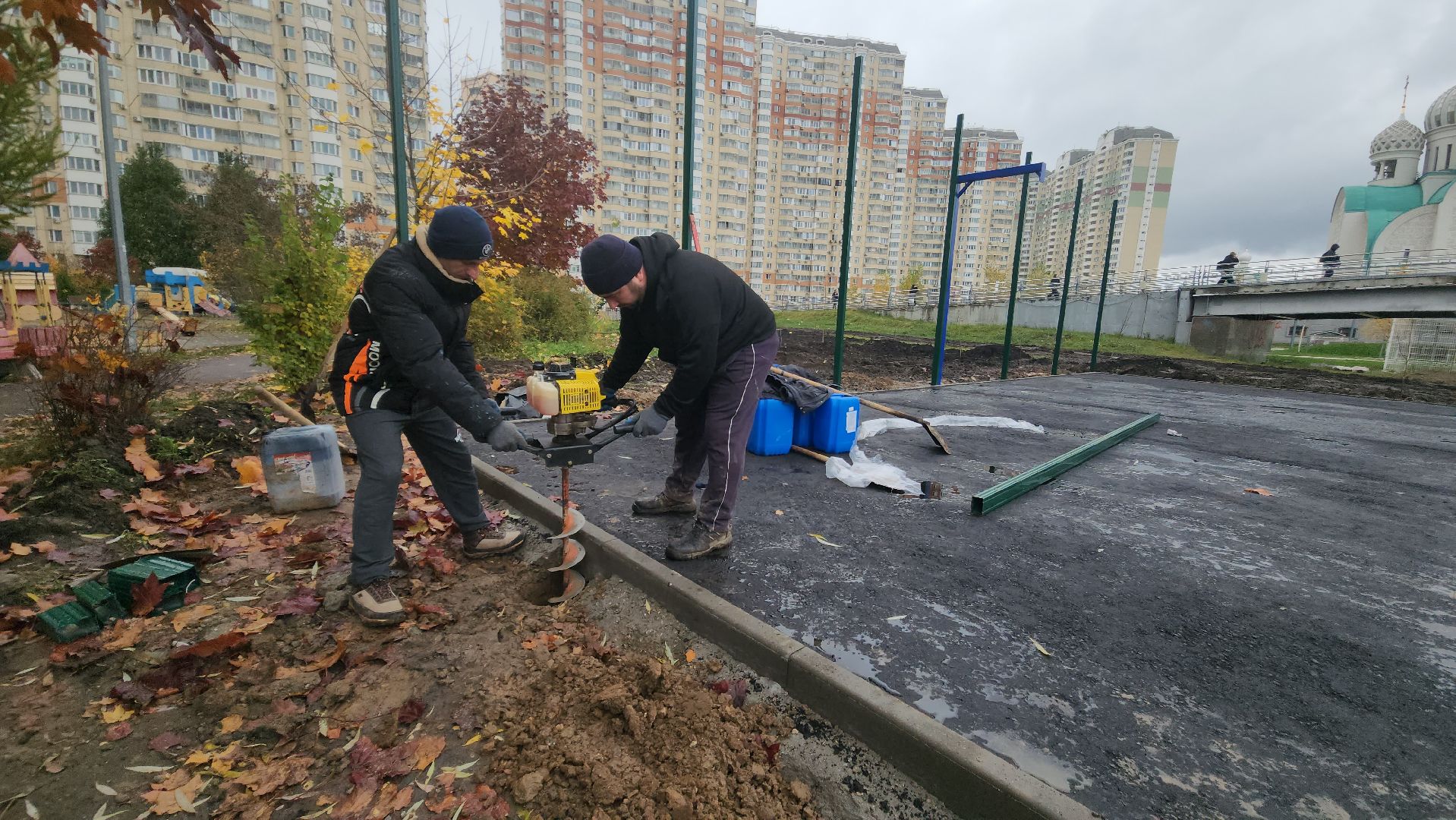 благоустройство, спортивная площадка, павшинская пойма,