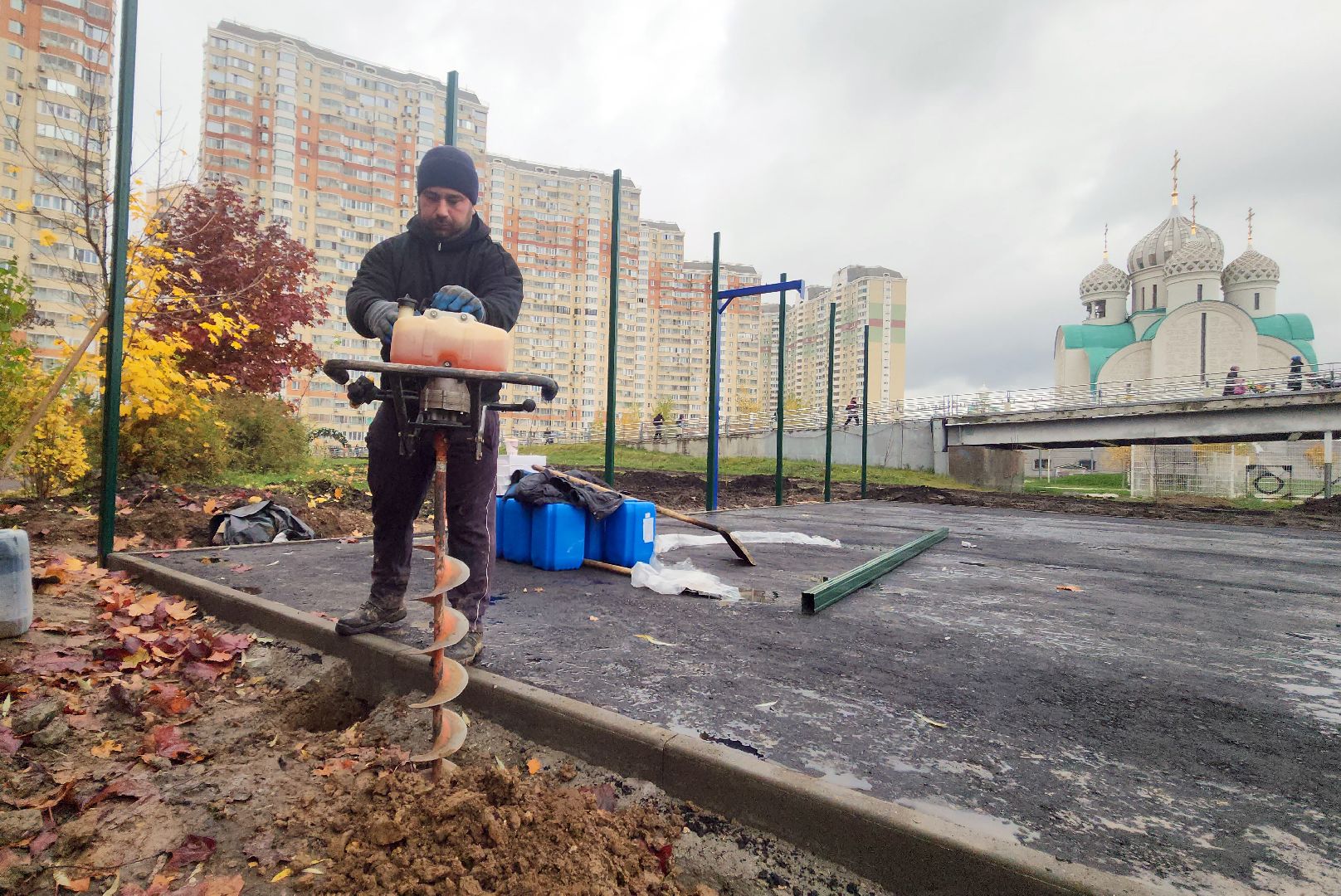 благоустройство, спортивная площадка, павшинская пойма,