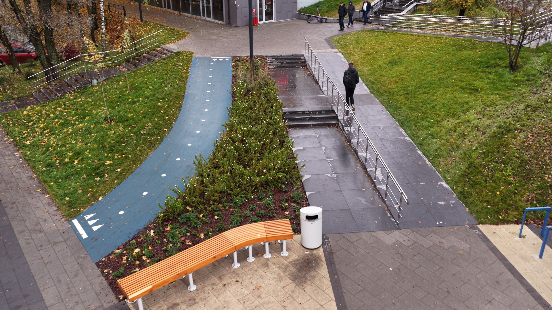 видео с коптера, сквер в щелкове, благоустройство в щелкове,