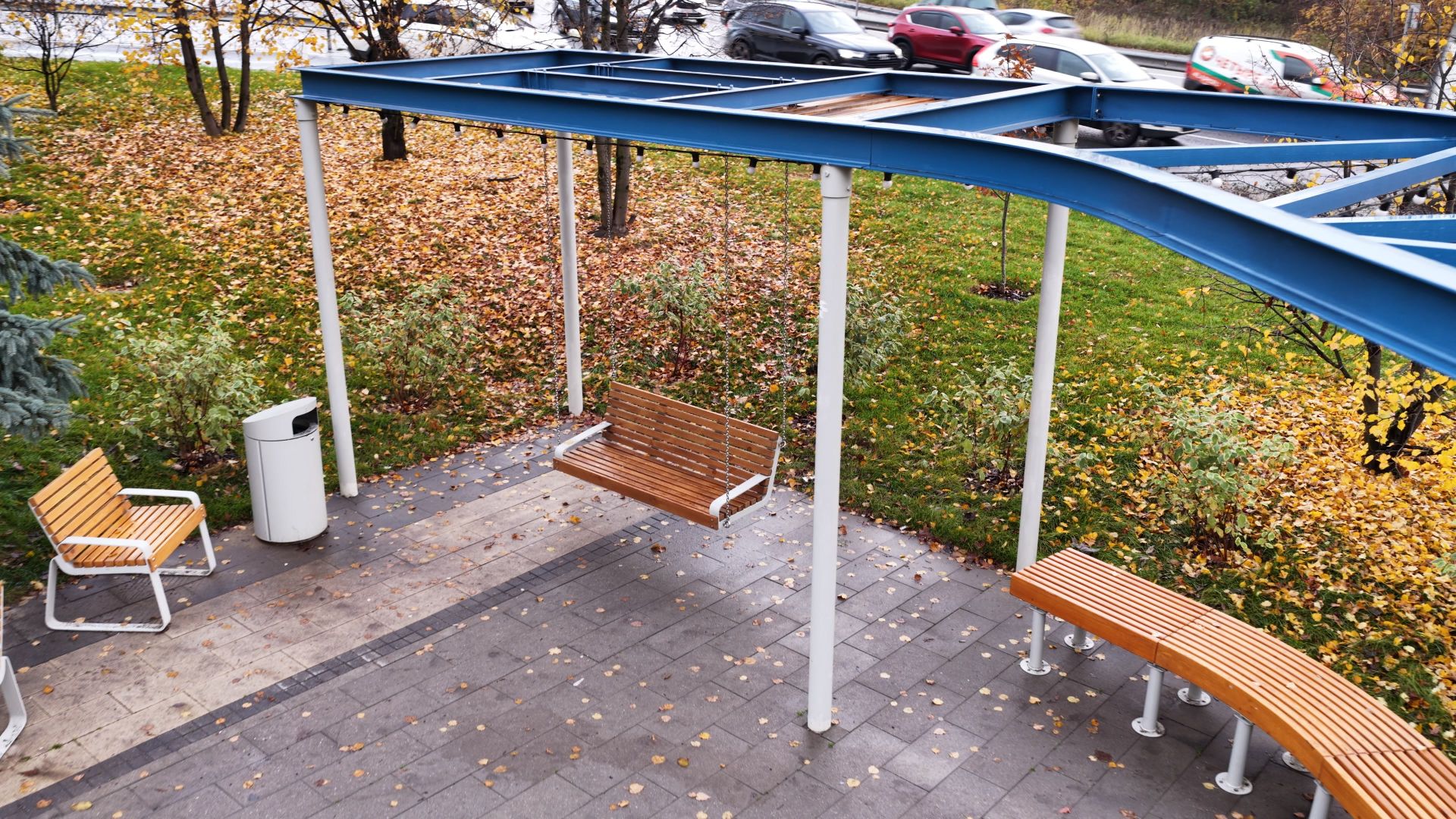 видео с коптера, сквер в щелкове, благоустройство в щелкове,